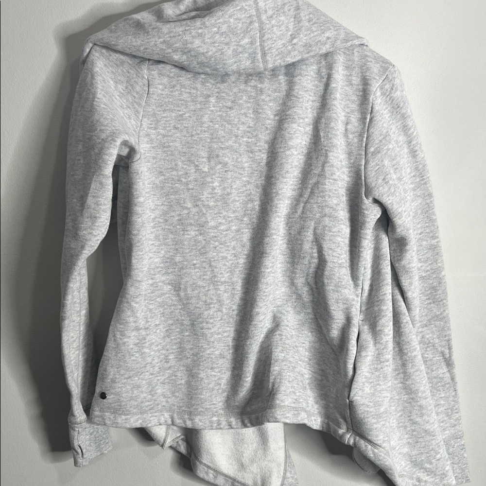 Zella Women's Light Gray Draped Sweater - Picture 6 of 6